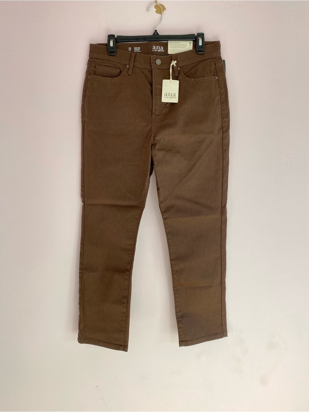 Brand new! A New Approach (a.n.a) Brown High Rise Straight Jeans Size 12